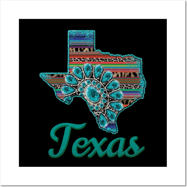 Turquoise Western  Texas Wall Art by DigitalCreativeArt